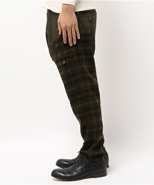 FRAPBOIS（フラボア）の「チェックダイ（その他パンツ・メンズ・ネイビー/ブラウン・2/3）」の3枚目の写真