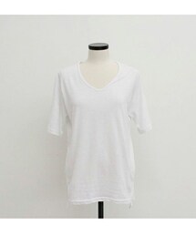 Aco Design | ゆるtシャツ レディース/ゆったり tシャツ コットン/無地tシャツ 白(Tシャツ/カットソー)