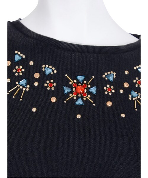 jouetie（ジュエティ）の「スタッズビジュープルオーバー（トップス・レディース・オフホワイト/ブラック/キャメル）」の14枚目の写真