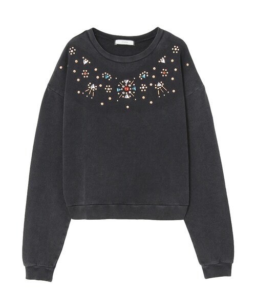 jouetie（ジュエティ）の「スタッズビジュープルオーバー（トップス・レディース・オフホワイト/ブラック/キャメル）」の2枚目の写真