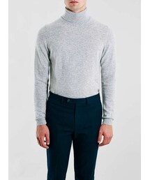 TOPMAN | Grey Cashmere Roll Neck Jumper(ニット/セーター)