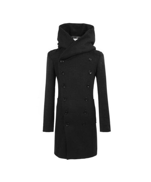 STORES.jp(ストアーズドットジェーピー)の「フード付きダブルPコート★ロング丈★モード★【送料無料】(ピーコート・メンズ・その他)」の6枚目の写真