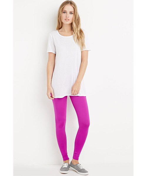 FOREVER 21（フォーエバー トゥエンティーワン）の「FOREVER 21 Nylon-Blend Leggings（レギンス/スパッツ・レディース・Black/Green/Blue/Purple・X-Small/Small/Medium/Large）」の4枚目の写真