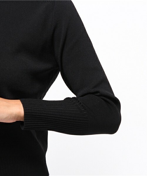 CLANE（クラネ）の「CLANE ベーシックコンパクトニット（ニット/セーター・レディース・ブラック/グレー・36/38）」の8枚目の写真