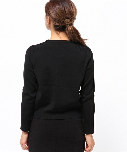 CLANE（クラネ）の「CLANE ベーシックコンパクトニット（ニット/セーター・レディース・ブラック/グレー・36/38）」の6枚目の写真