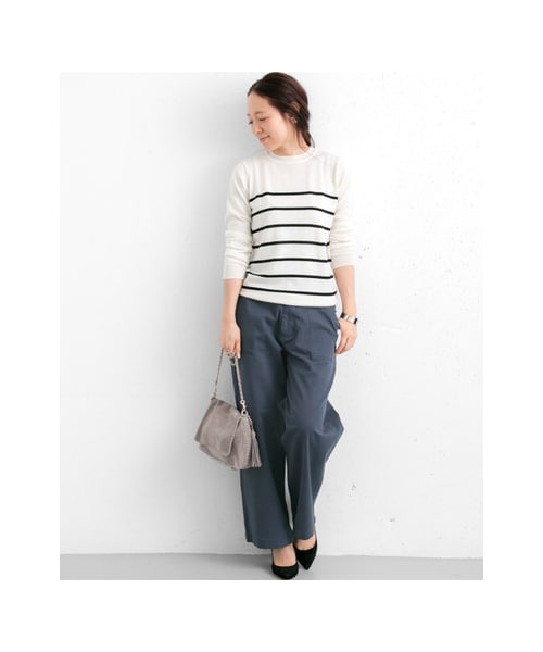 URBAN RESEARCH Sonny Label（アーバンリサーチサニーレーベル）の「ワイドカーゴパンツ（パンツ・レディース・カーキ/ネイビー/キャメル・36/38）」の9枚目の写真