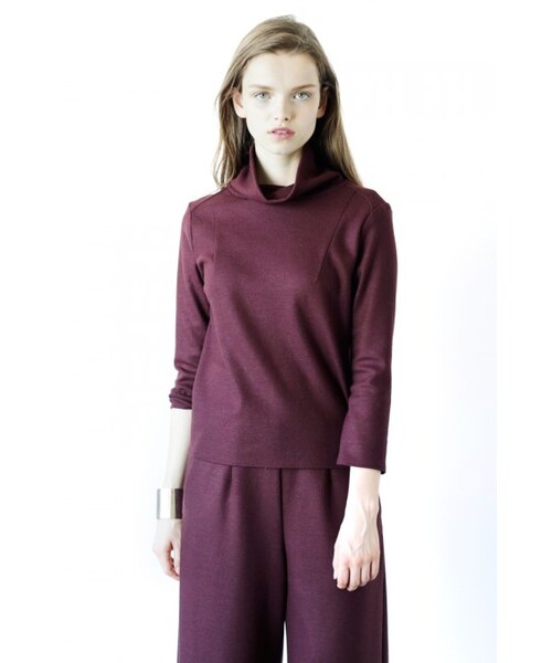 Danny&Anne（ダニーアンドアン）の「Wide turtle long sleeve tops（トップス・レディース・WHITE/GRAY/BORDEAUX・FREE）」の13枚目の写真