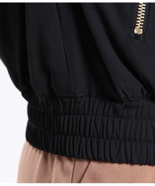 VIS(ビス)の「中綿入りショートブルゾン(ジャケット/アウター・レディース・ブラック/カーキ・M)」の11枚目の写真