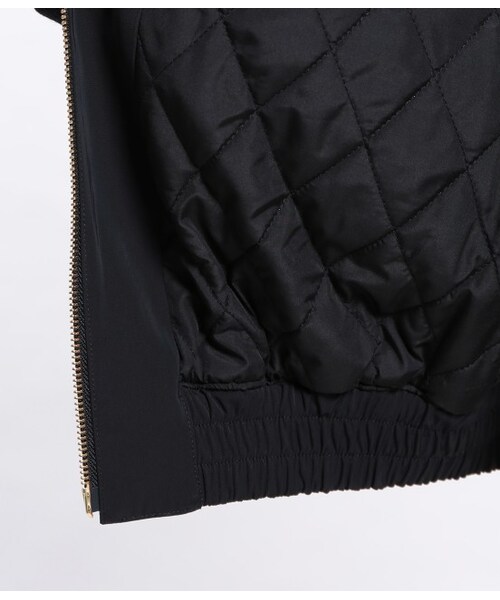 VIS(ビス)の「中綿入りショートブルゾン(ジャケット/アウター・レディース・ブラック/カーキ・M)」の6枚目の写真