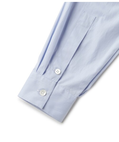 ADAM ET ROPE'(アダムエロペ)の「ストレッチブロードフライフロントシャツ(トップス・メンズ・ホワイト/ブルー系・M/L)」の6枚目の写真
