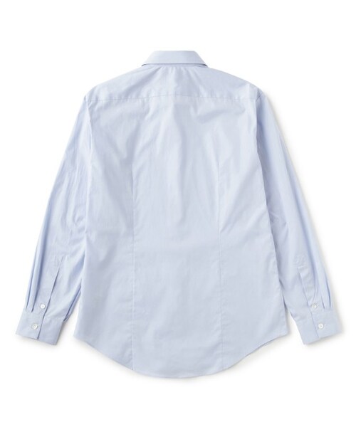 ADAM ET ROPE'(アダムエロペ)の「ストレッチブロードフライフロントシャツ(トップス・メンズ・ホワイト/ブルー系・M/L)」の9枚目の写真