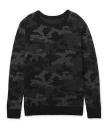 ADAM ET ROPE' | 迷彩ジャガード クルーネックニット(トップス)