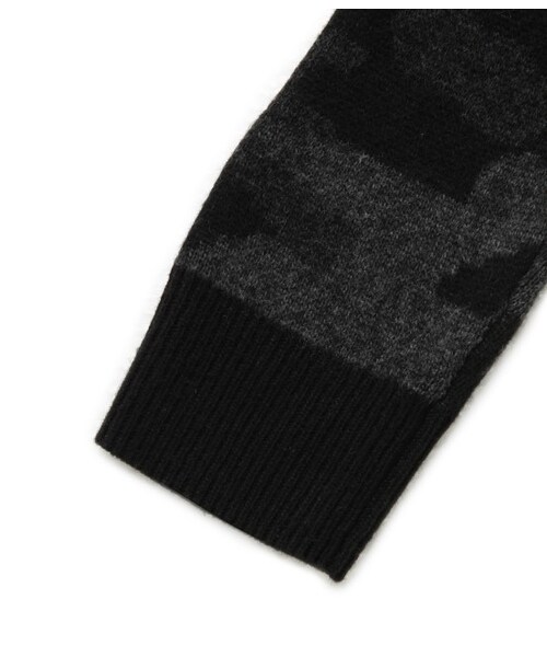 ADAM ET ROPE'（アダムエロペ）の「迷彩ジャガード クルーネックニット（トップス・メンズ・ブラック・M/L）」の6枚目の写真