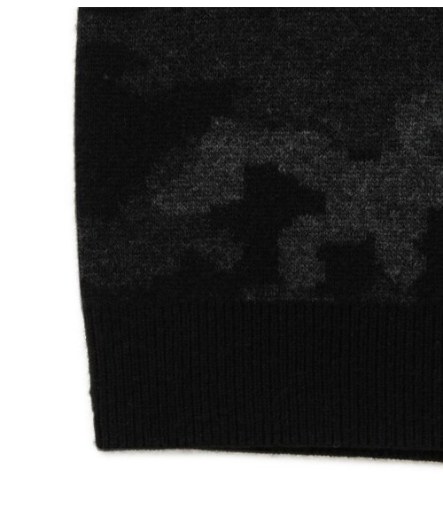 ADAM ET ROPE'（アダムエロペ）の「迷彩ジャガード クルーネックニット（トップス・メンズ・ブラック・M/L）」の7枚目の写真