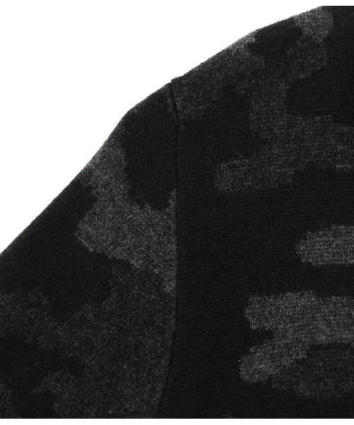 ADAM ET ROPE'（アダムエロペ）の「迷彩ジャガード クルーネックニット（トップス・メンズ・ブラック・M/L）」の5枚目の写真