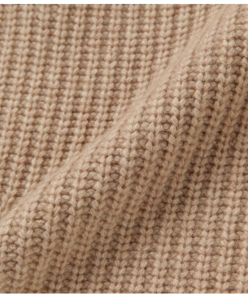 ADAM ET ROPE'（アダムエロペ）の「太ベルト畦編みカーディガン（トップス・レディース・キャメル/ネイビー・38）」の10枚目の写真