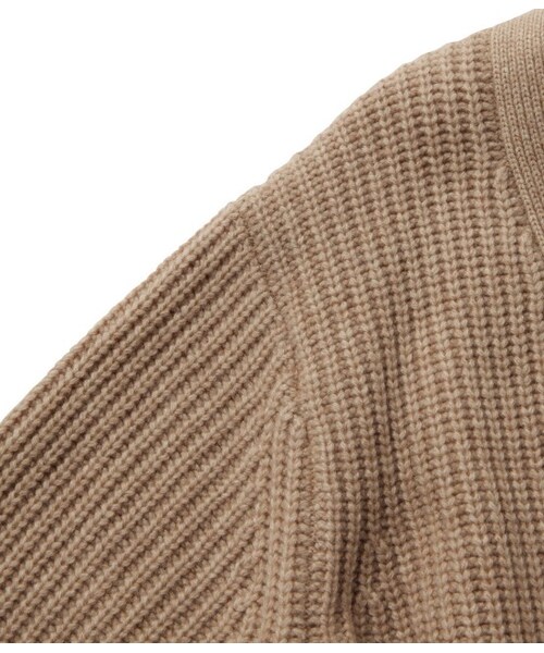 ADAM ET ROPE'（アダムエロペ）の「太ベルト畦編みカーディガン（トップス・レディース・キャメル/ネイビー・38）」の6枚目の写真