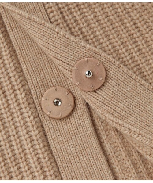 ADAM ET ROPE'（アダムエロペ）の「太ベルト畦編みカーディガン（トップス・レディース・キャメル/ネイビー・38）」の9枚目の写真