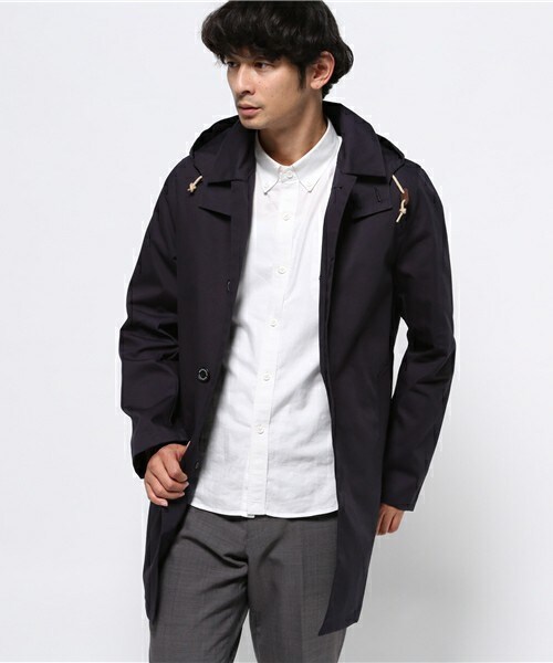 Traditional Weatherwearステンカラーコート フーディ付き Traditional Weatherwear（トラディショナルウェザーウェア）の