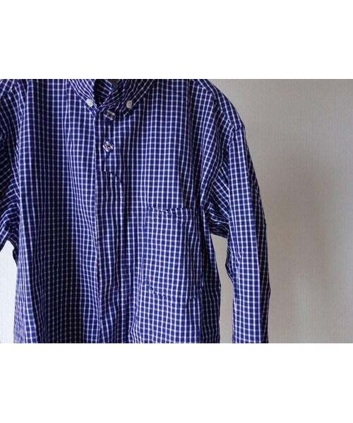 nisica（ニシカ）の「【2015秋の新作】nisica ニシカ B.D SHIRT CHECK ボタンダウンシャツ チェック NVY ネイビー UNISEX 男女兼用（シャツ/ブラウス・メンズ・その他）」の8枚目の写真
