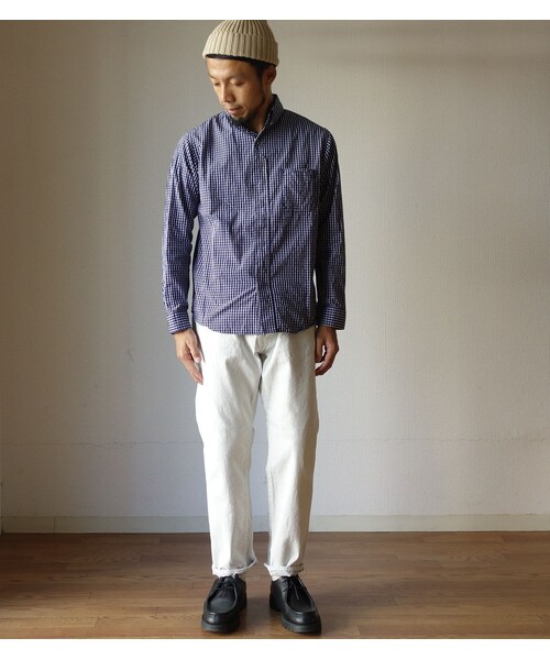 nisica（ニシカ）の「【2015秋の新作】nisica ニシカ B.D SHIRT CHECK ボタンダウンシャツ チェック NVY ネイビー UNISEX 男女兼用（シャツ/ブラウス・メンズ・その他）」の4枚目の写真