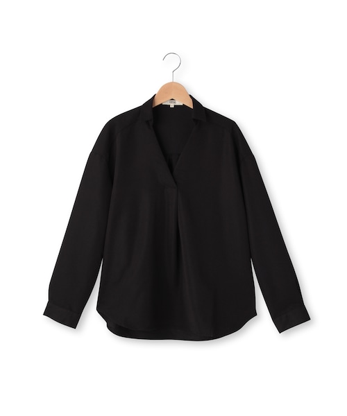 OZOC（オゾック）の「スキッパードルマンシャツ（トップス・レディース・ネイビー/ブラック/カーキ・M）」の2枚目の写真