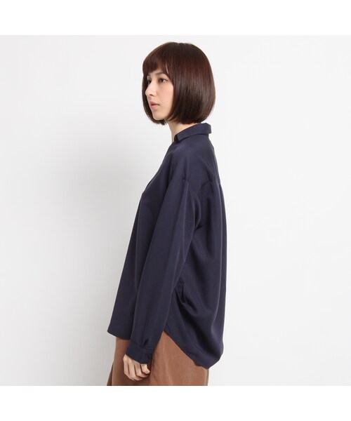 OZOC（オゾック）の「スキッパードルマンシャツ（トップス・レディース・ネイビー/ブラック/カーキ・M）」の5枚目の写真