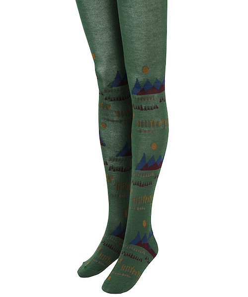 Ne-net（ネネット）の「やまのソックス / タイツ（レッグウェア・レディース・green/navy/gray・02）」の5枚目の写真