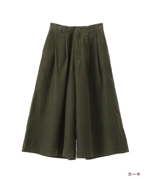 w closet(ダブルクローゼット)の「コーデュロイタックガウチョパンツ(パンツ・レディース・キャメル/カーキ/ブラック・FREE)」の3枚目の写真