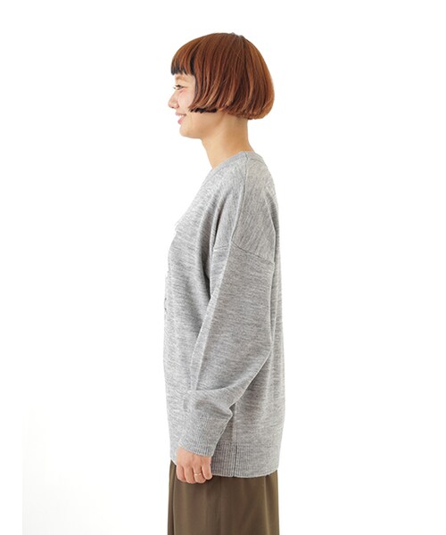 ワンダフル　ワールド　クマ　モチーフ　ニット　ベージュ w closet（ダブルクローゼット）の「くまモチーフニット（）」 - WEAR