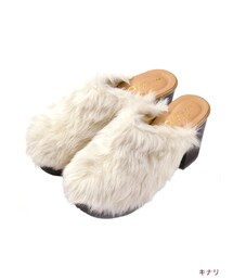 w closet | ファー・スウェードサボ(シューズ)