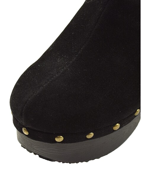 w closet（ダブルクローゼット）の「ファー・スウェードサボ（シューズ・レディース・キナリ/ブラウン/ブラック・M/L）」の6枚目の写真