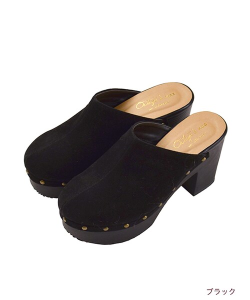 w closet（ダブルクローゼット）の「ファー・スウェードサボ（シューズ・レディース・キナリ/ブラウン/ブラック・M/L）」の2枚目の写真