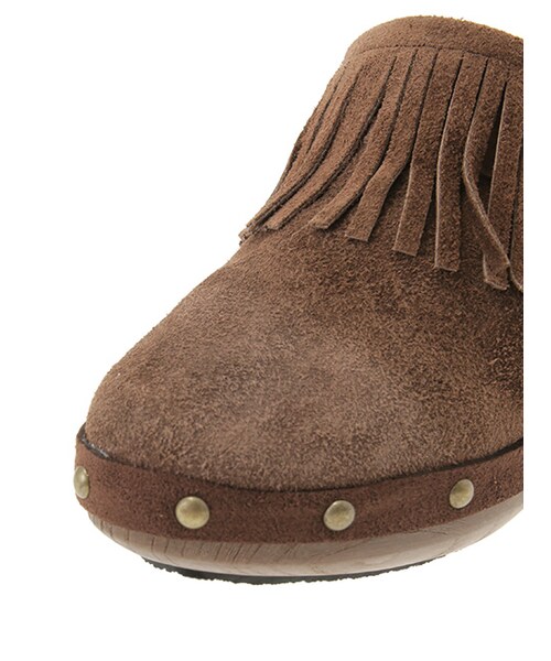 w closet（ダブルクローゼット）の「本革フリンジサボ（シューズ・レディース・ブラウン/アンバーグレー/ブラック・M/L）」の8枚目の写真