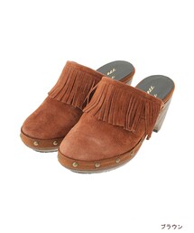 w closet | 本革フリンジサボ(シューズ)