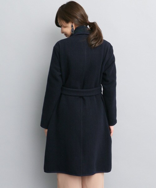 URBAN RESEARCH ROSSO WOMEN(アーバンリサーチ ロッソ)の「格紋雙面兩穿大衣(ジャケット/アウター・レディース・藏青色/灰色・FREE)」の14枚目の写真