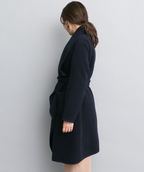 URBAN RESEARCH ROSSO WOMEN(アーバンリサーチ ロッソ)の「格紋雙面兩穿大衣(ジャケット/アウター・レディース・藏青色/灰色・FREE)」の13枚目の写真