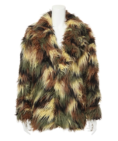 G.V.G.V.（ジーヴィージーヴィー）の「FAUX FUR BIG LAPEL SHORT COAT（ジャケット/アウター・レディース・BLACK/GREY/KHAKI・36）」の3枚目の写真
