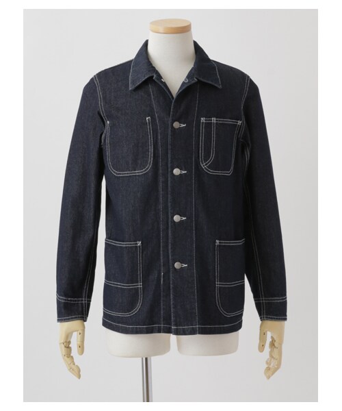 SEVENDAYS=SUNDAY(セブンデイズサンデイ)の「Men's CONE DENIM カバーオール(ジャケット/アウター・インディゴ/ライトインディゴ・S/M/L)」の1枚目の写真