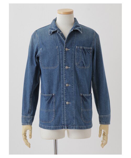 SEVENDAYS=SUNDAY(セブンデイズサンデイ)の「Men's CONE DENIM カバーオール(ジャケット/アウター・インディゴ/ライトインディゴ・S/M/L)」の2枚目の写真