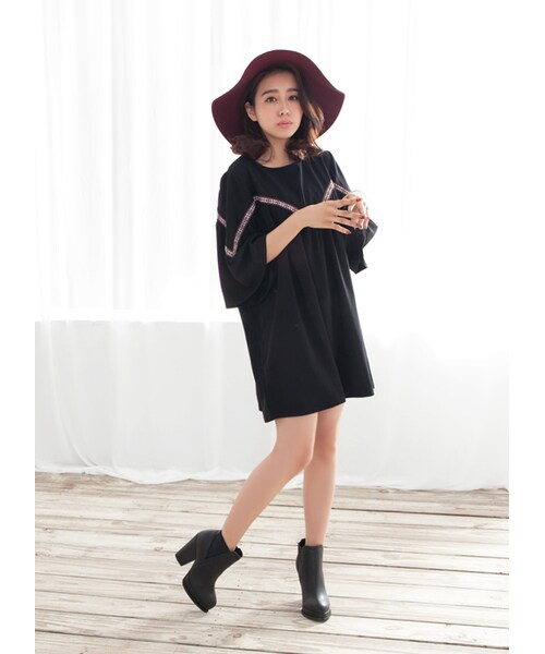 gracegift（グレースギフト）の「微尖側鬆緊防水台高跟踝靴（その他・レディース・黑・35/36/37/38/39/40/41）」の6枚目の写真