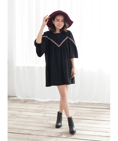 gracegift（グレースギフト）の「微尖側鬆緊防水台高跟踝靴（その他・レディース・黑・35/36/37/38/39/40/41）」の5枚目の写真