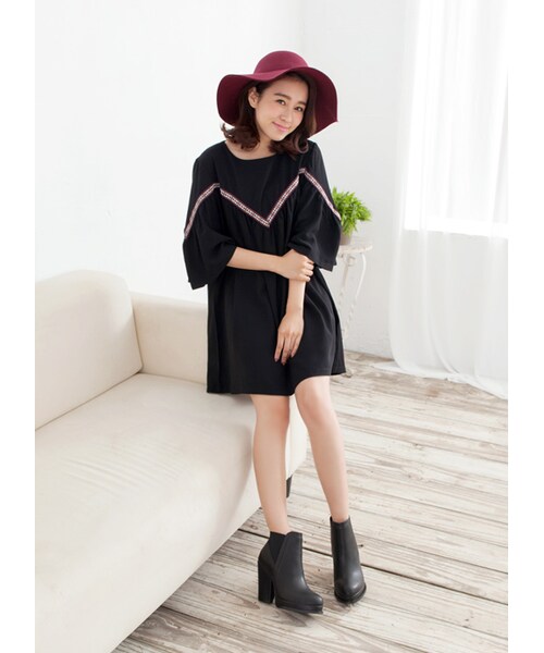 gracegift（グレースギフト）の「微尖側鬆緊防水台高跟踝靴（その他・レディース・黑・35/36/37/38/39/40/41）」の7枚目の写真