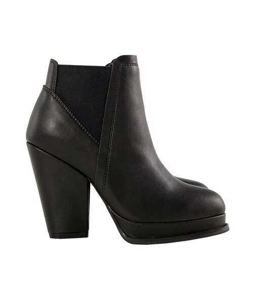 gracegift（グレースギフト）の「微尖側鬆緊防水台高跟踝靴（その他・レディース・黑・35/36/37/38/39/40/41）」の2枚目の写真