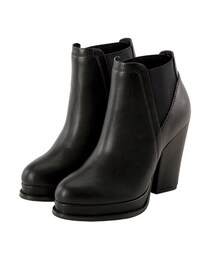 gracegift | 微尖側鬆緊防水台高跟踝靴(その他)