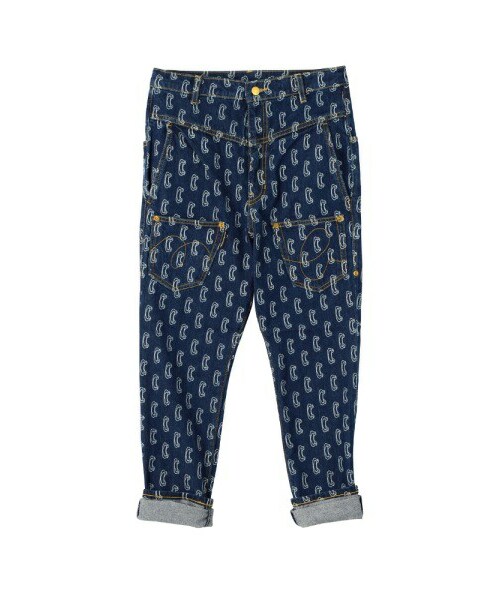 mercibeaucoup,（メルシーボークー）の「メルシーボークー、/ Ｂ：ハトプリデニム / パンツ（パンツ・レディース・blue/navy・0/01）」の2枚目の写真