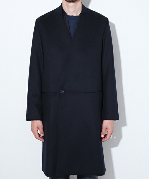 ETHOSENS ノーカラーダブルコート ETHOSENS（エトセンス）の「ノー