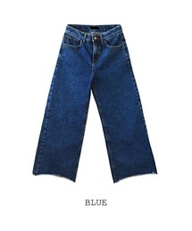 yellow | ウォッシングデニムワイドパンツ(デニムパンツ)