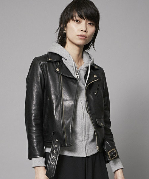 beautiful people(ビューティフルピープル)の「■別注■ beautiful people×MIDWEST ライダースジャケット(ライダースジャケット・レディース・ブラック・130/140/150)」の7枚目の写真