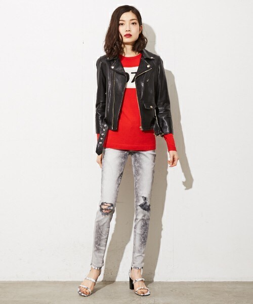 beautiful people(ビューティフルピープル)の「■別注■ beautiful people×MIDWEST ライダースジャケット(ライダースジャケット・レディース・ブラック・130/140/150)」の8枚目の写真